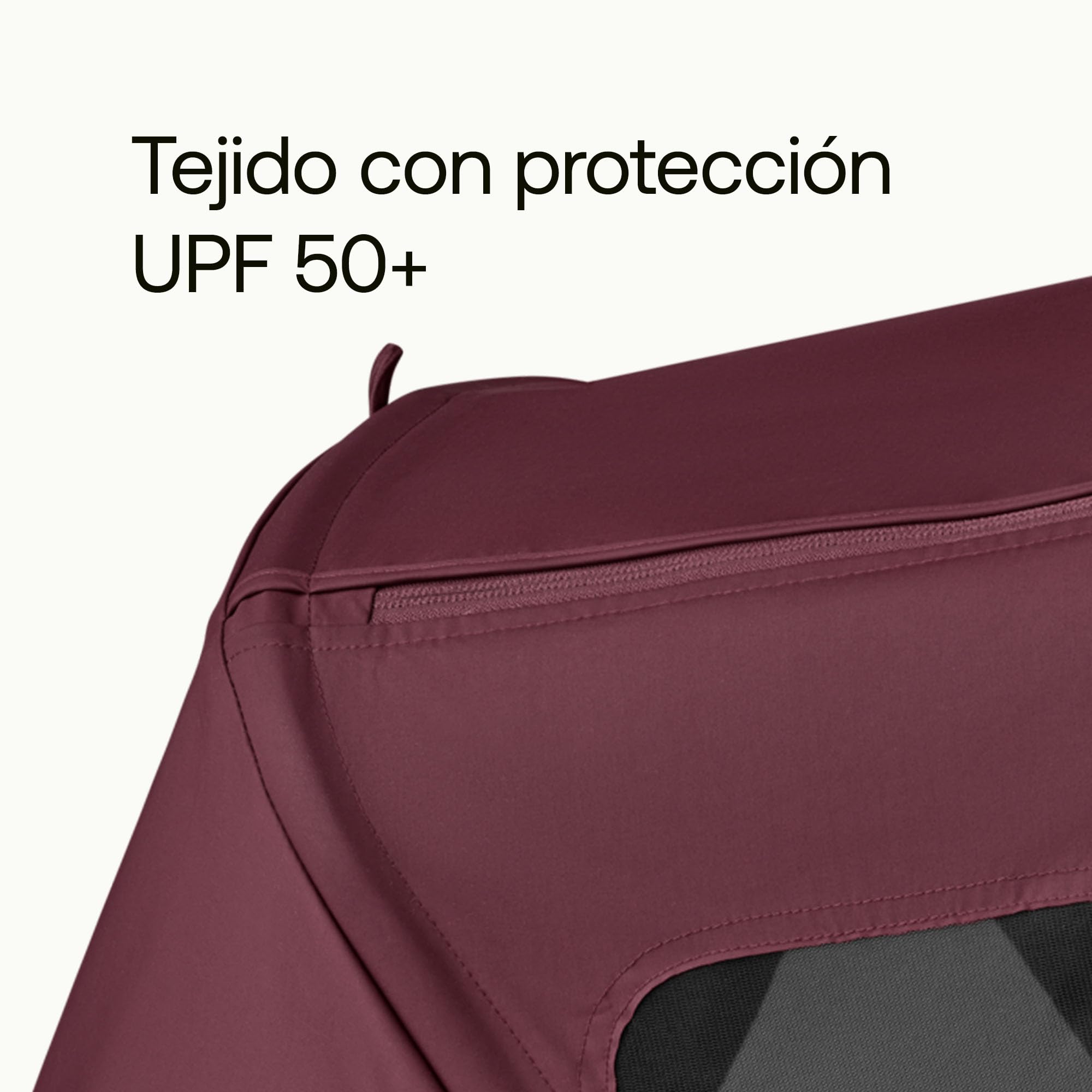 Bugaboo Breezy - Toldo solar con paneles de ventilación y mosquitera integrada, compatible con cochecitos Fox, Kangaroo, Cameleon 3 y Lynx, tela UPF 50+ y protección repelente al agua, cereza oscura