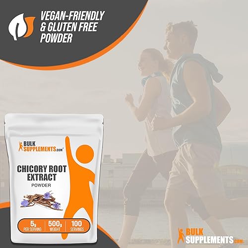 Miniatura 5 de BulkSupplements. com Extracto de achicoria en polvo - Polvo de raíz de achicoria - Polvo de fibra prebiótica - Polvo de fibra de raíz de achicoria -