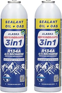 Generisch 3in1 Fahrzeug Kältemittel Klimaanlage Top up HC134A ErsatzGas Flasche für Autos x2