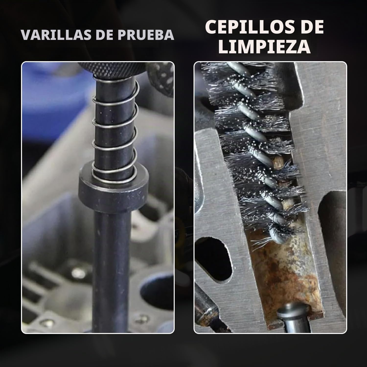 Juego 21 Fresas para Asientos de Inyectores Diesel, Kit Reparación con 13 Fresas, Extractor Junta y Herramientas Limpieza