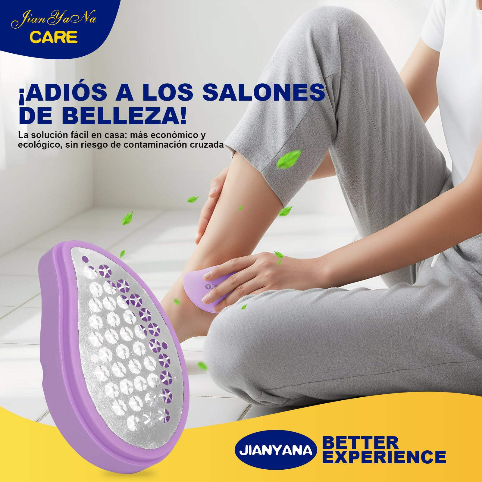 Jianyana Pedicura, 2 In 1 Lima Pies Lima De Pies y Removedor de Callos de Nanovidrio piedra pomez para pies Durezas Profesional Pedicura Manual En Casa (Púrpura)
