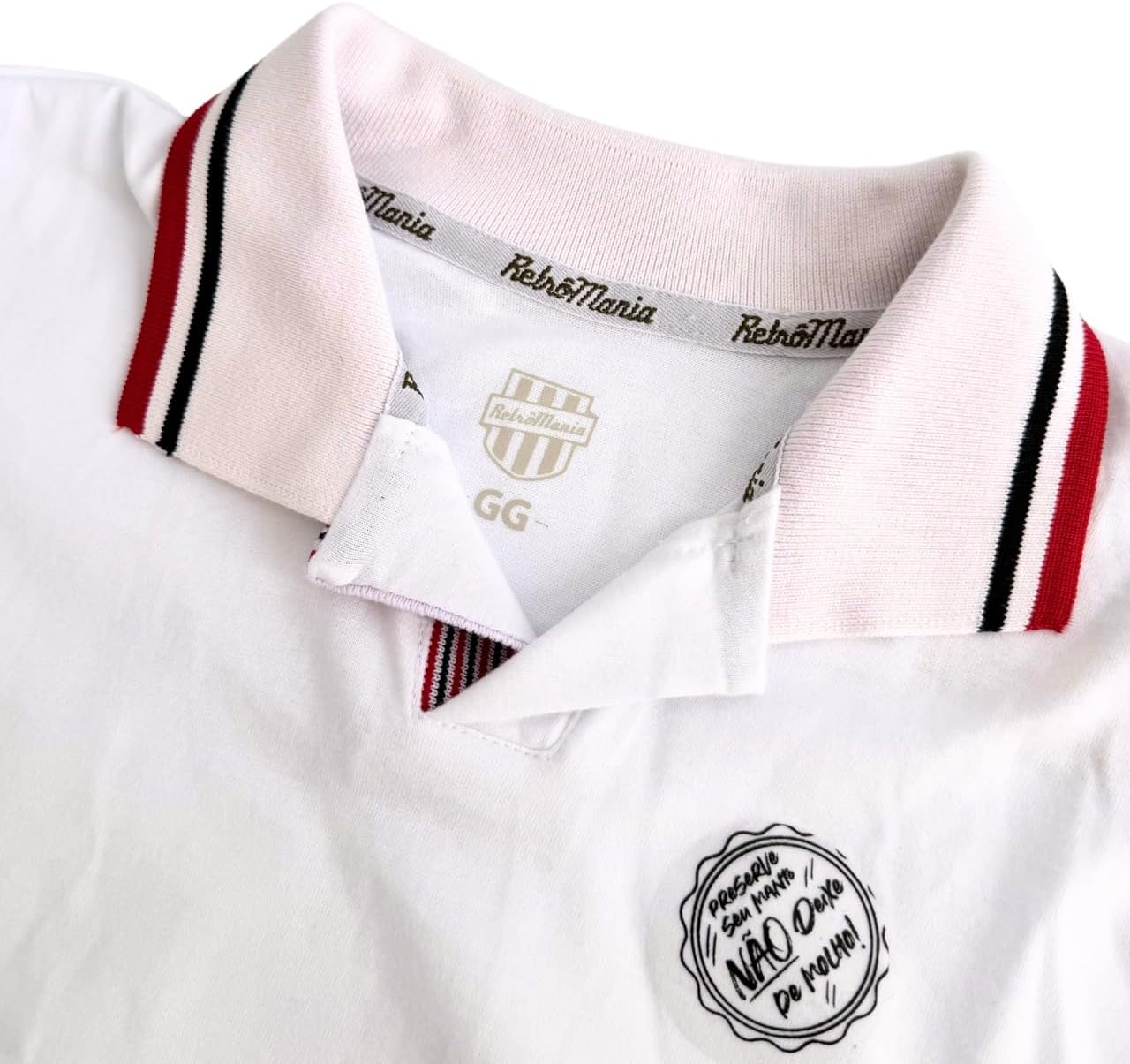 サンパウロFC公式襟付きTシャツ SAO PAULO FC 刺繍エンブレムレトロ