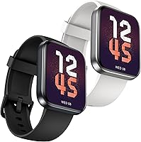 Vista 1 de aeac Paquete de 2 relojes inteligentes (negro + blanco) reloj inteligente 2024 para hombres y mujeres