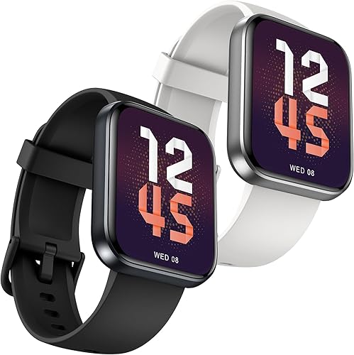 aeac Paquete de 2 relojes inteligentes (negro + blanco) reloj inteligente 2024 para hombres y mujeres