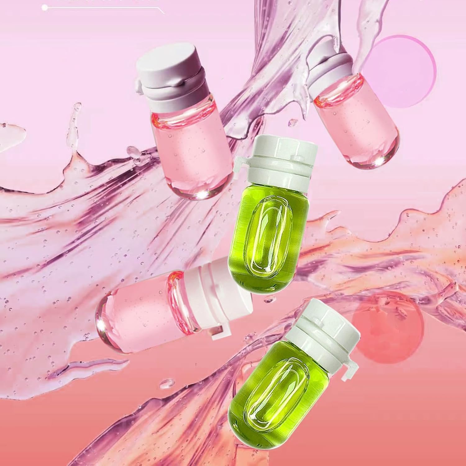 Cleansing Oil for Face 40Pcs Moisturizing Cleansing Oil Makeup Remover, Individually Mini Size Packaged Units, Travel Essential & Controlled Dosage 20Pcs Green 20Pcs Pink - Image 3