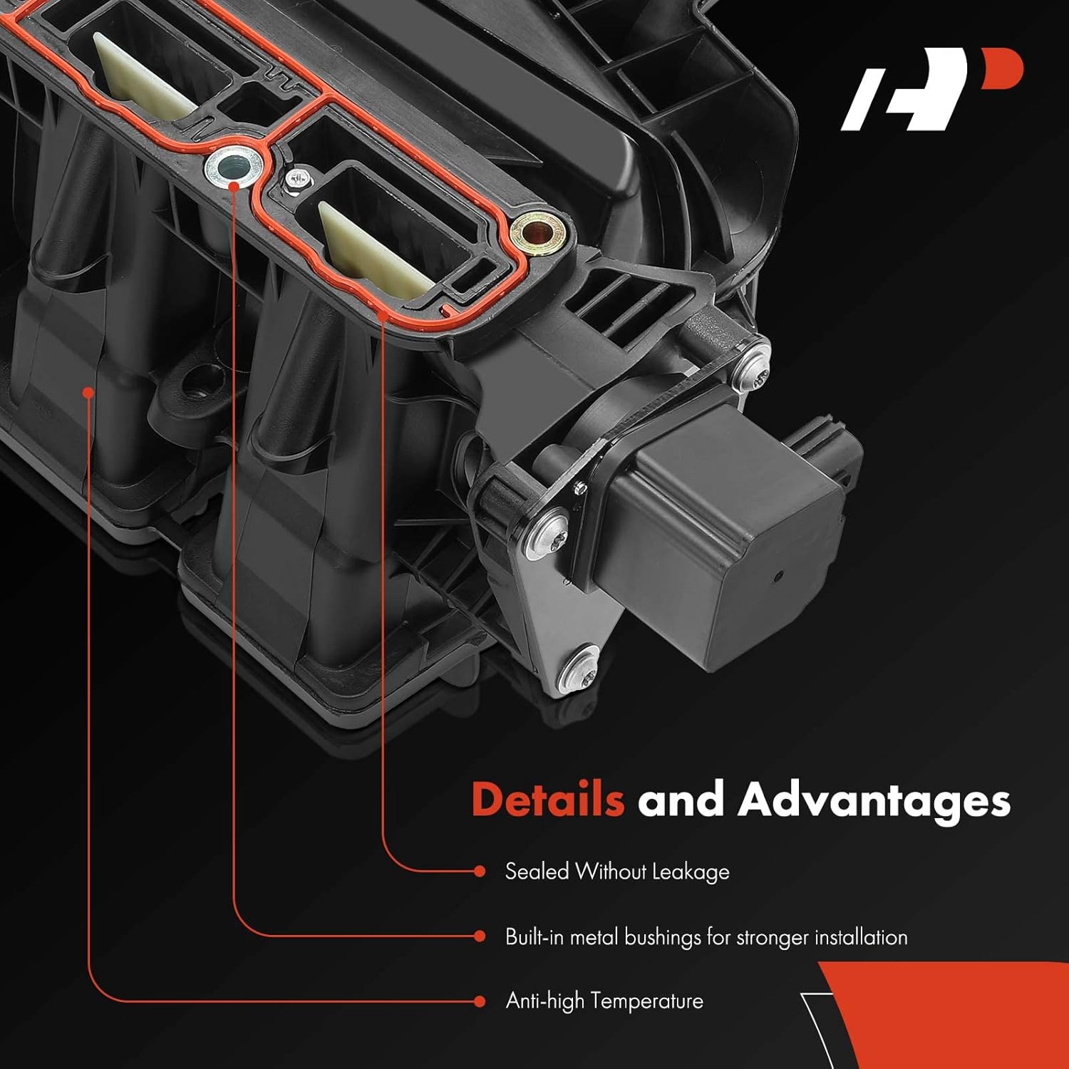 A-Premium Intake Manifold With Runner Control Valve & MAP Sensor - Compatible with Chrysler, Dodge, Jeep Vehicles - Avenger, Caliber, Compass, Journey, Patriot, Sebring - 2007-2017 - 2.4L 2.0L 1.8L