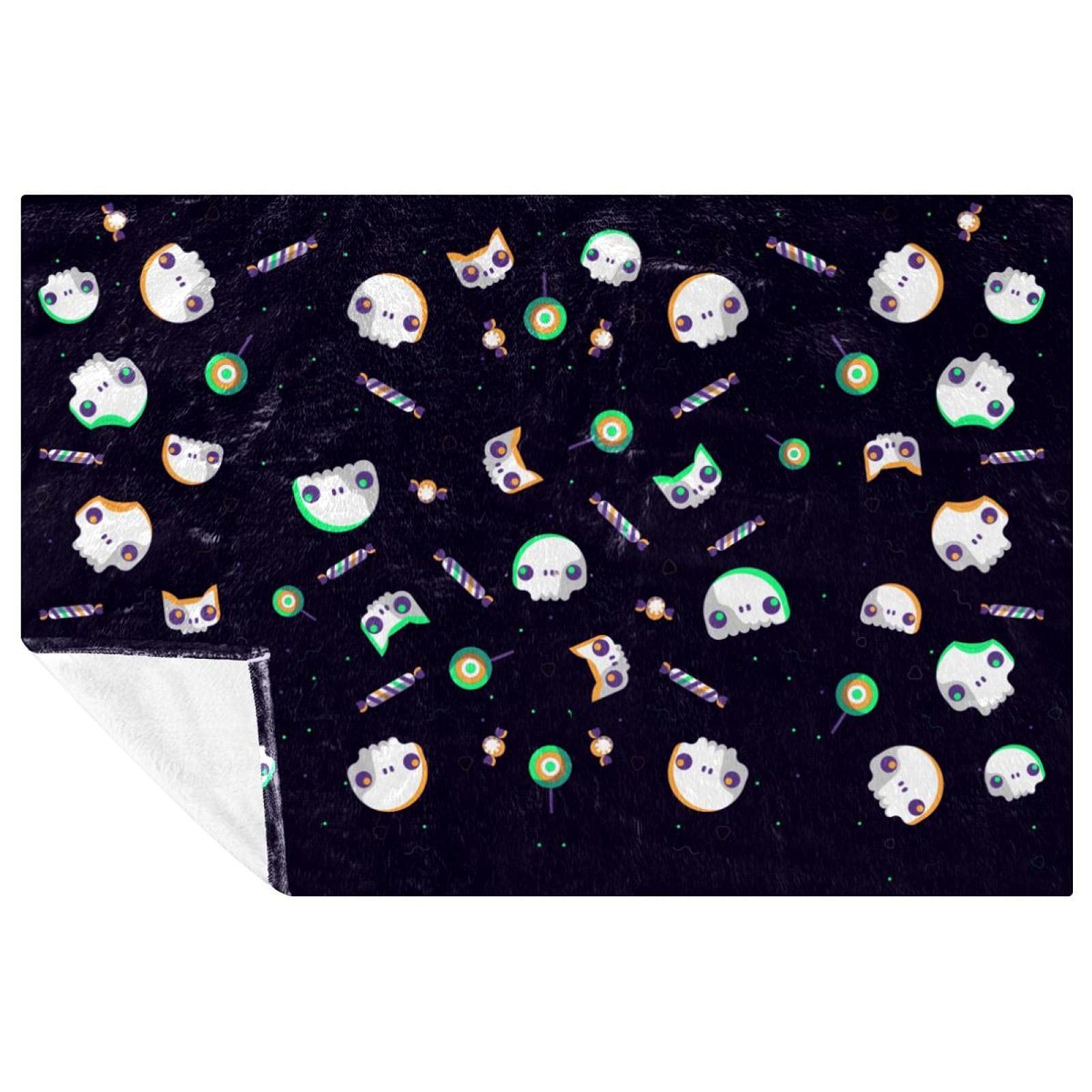 Couverture douce Halloween pour canapé contre le froid du soir