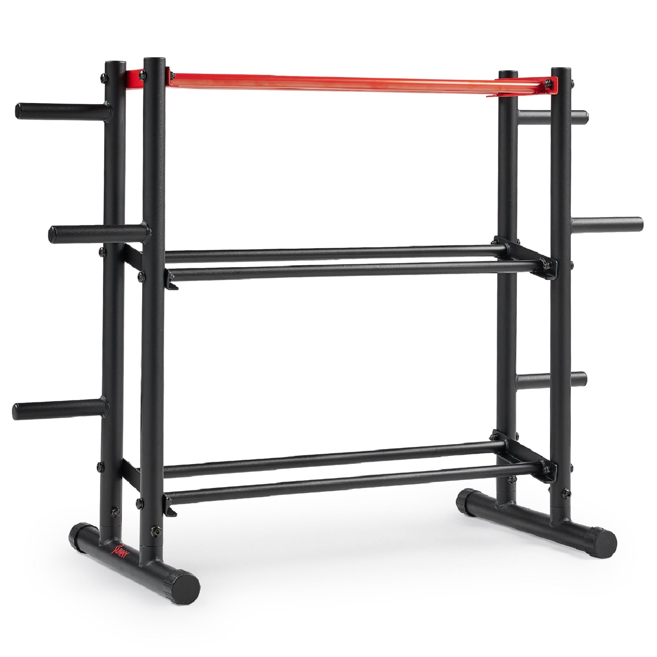 3 Tier Weights Storage Rack Stand for Dumbbells, Kettlebells, Olympic Weight Plates, Barbell for Home Gym - SF-XF921036