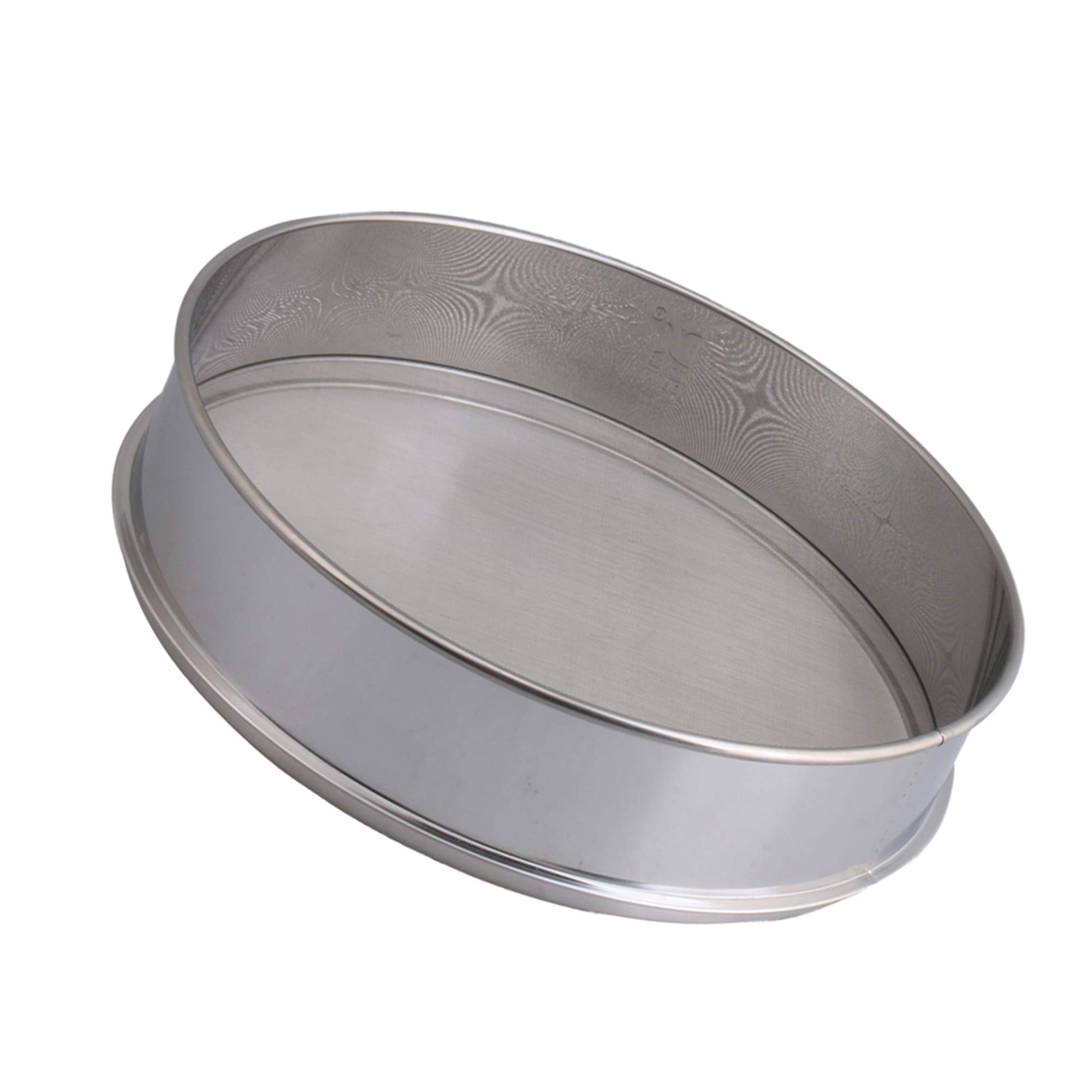 RDEXP Fine Mesh Mehlsieb Edelstahl Round Sifter Dia 40cm 40 Mesh High 8,5cm