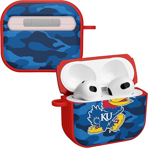 Miniatura 1 de AFFINITY BANDS Kansas Jayhawks Camo HDX - Funda compatible con Apple AirPods Generación 3