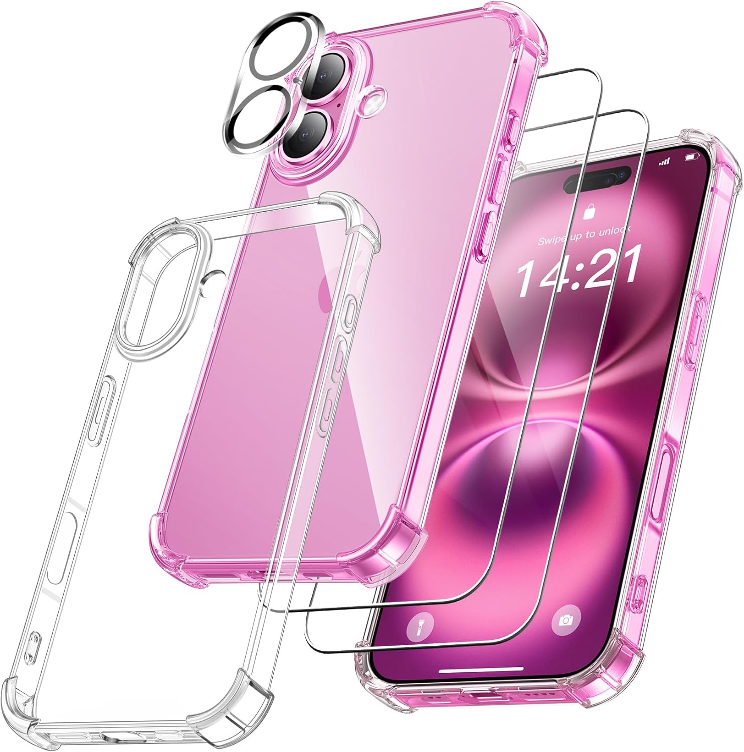 FLLAO 4 in 1 Phone Case Compatible with iPhone 16 Case with 2 Screen Protector and 1 Camera Lens Pro… FLLAO 4 in 1 Phone Case Compatible with iPhone 16 Case with 2 Screen Protector and 1 Camera Lens Pro…
