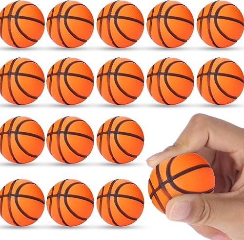 Paquete de 30 mini pelotas de baloncesto para el estrés, mini pelota de baloncesto para fiesta, mini pelota deportiva de espuma, bola para apretar,