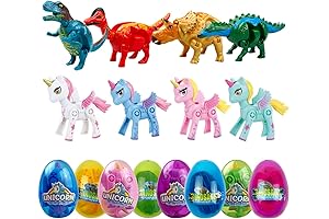 Bulk Unicorn & Dinosaur Deformation Eggs Easter Basket Stuffers Gifts Fillers