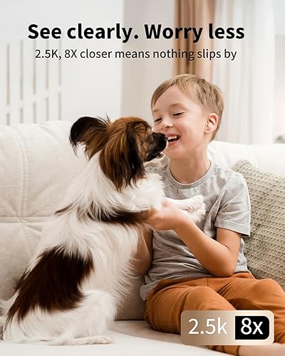 Miniatura 2 de VIMTAG Cámara interior de 2.5 K, cámara de casa con panorámica de altavoz de visión de 360, cámaras para seguridad en el hogar, mascotas, perros y