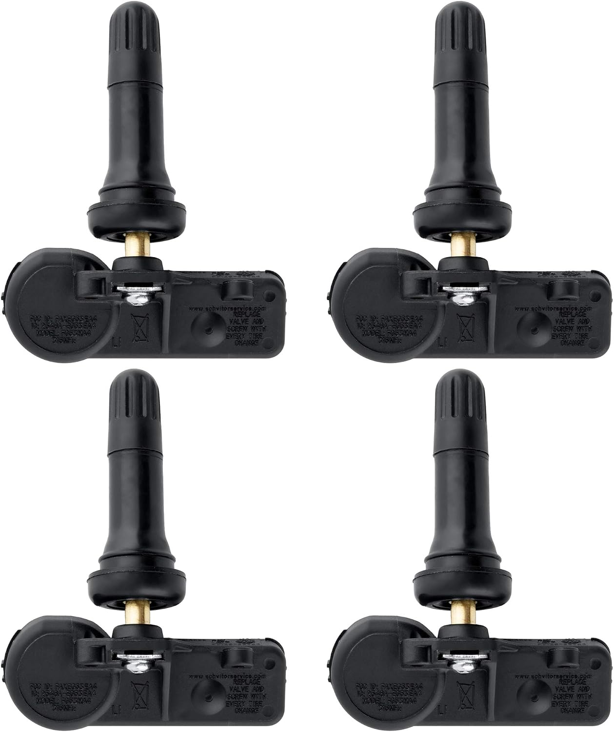 BOXI Set of 4 TPMS Tire Pressure Monitoring System Sensor 433MHz Compatible for Jeep Wrangler Dodge Ram Charger Replacement for 56029398AB 68142397AA 68241067AA 68241067AB