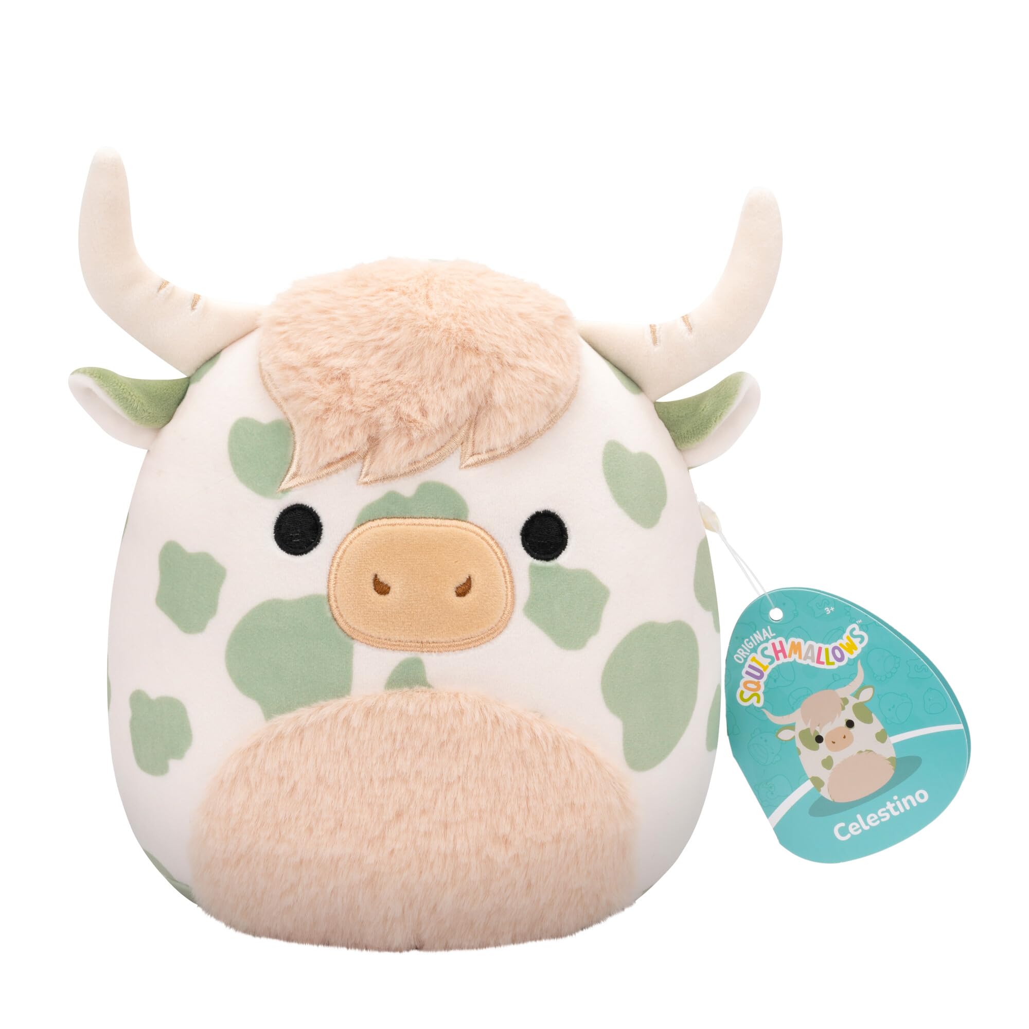 Squishmallows SQCR06578 Celestino the Highland Cow 19 cm Official Jazwares Plush Super Soft Cuddly Toy