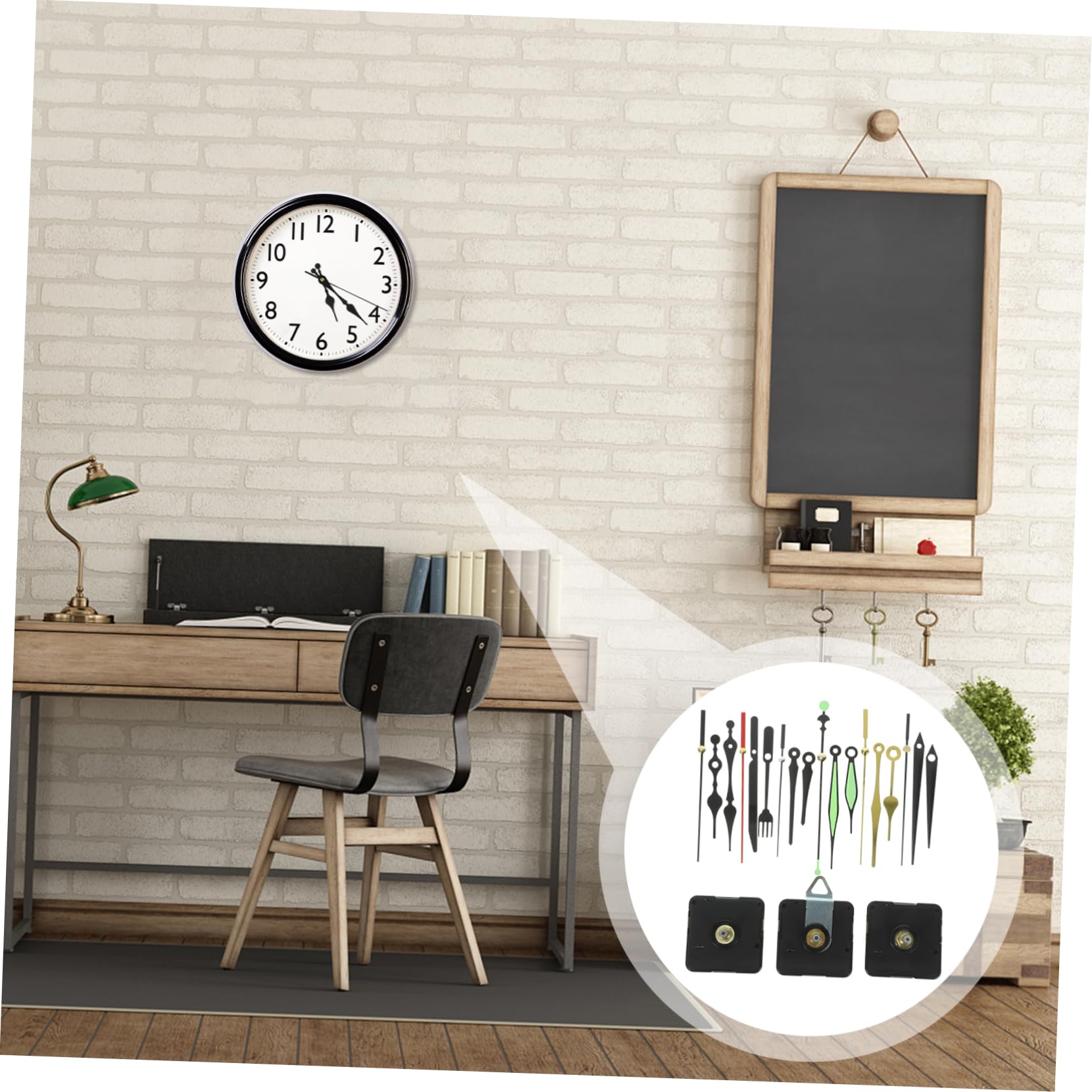 DOITOOL 5 Sätze Lukenalarm einzigartig Retro Uhren für Wohnzimmer Mechanismen uhrenzeiger Quarzuhrwerk Uhrteile Uhrwerk batteriebetrieben Uhrzeiger Uhrenbausatz Batterie Uhrwerk Plastik