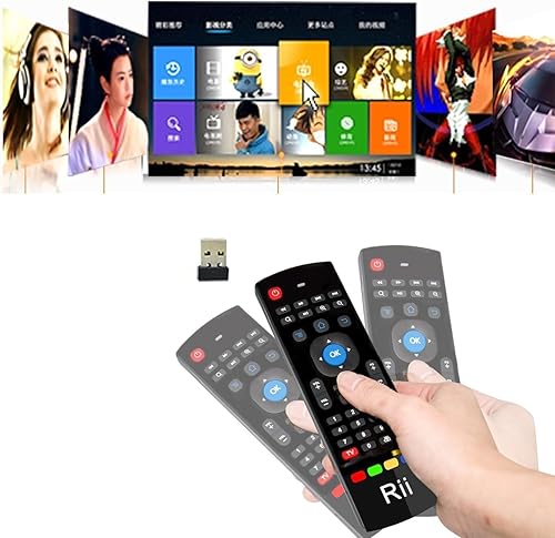 Miniatura 3 de Rii MX3 Multifunción 2.4G Fly Mouse Mini teclado inalámbrico y control remoto infrarrojo y 3-giroscopio + 3 Gsensor para Google Android TVBox, IPTV,