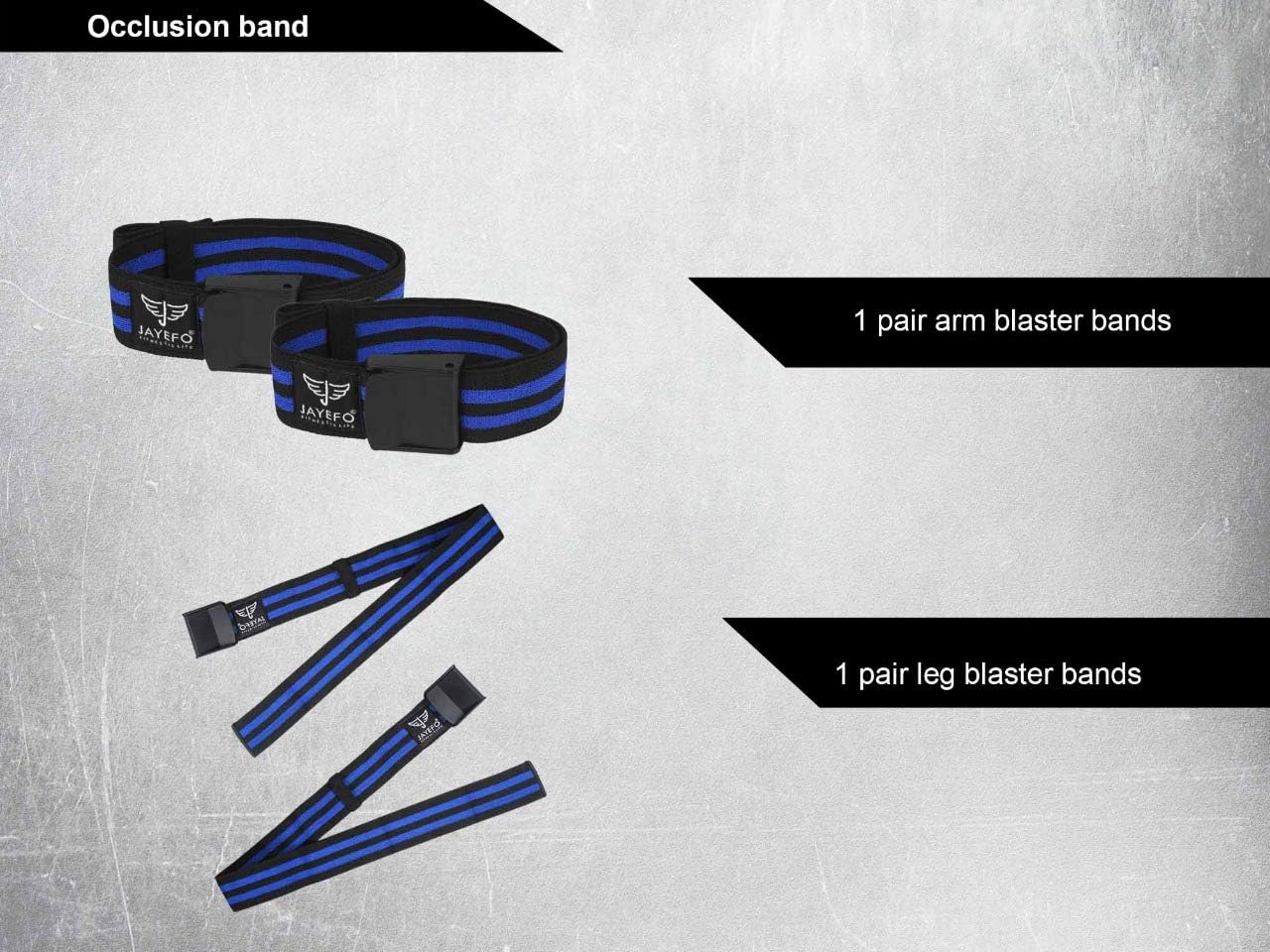 Jayefo Sports Muscle Blaster Blood Flow Restriction Bands Occlusion Straps Biceps Builder Weightlifting Powerlifting Fitness Training Gym 4 Pack - Image 5