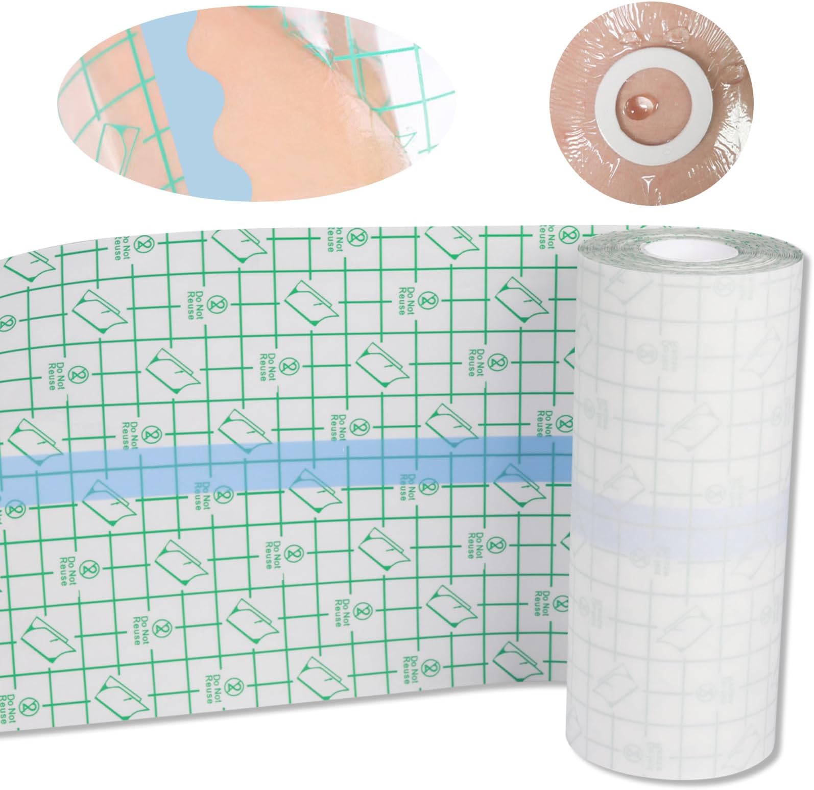 Tattoo Aftercare Bandage - Narkysus Waterproof Second Skin Tattoo Cover Transparent Film Roll 5.9"x 10.9 Yards Tattoo Cover Up, Tattoo Aftercare Bandage for Initial Healing Protective and Skin Repair