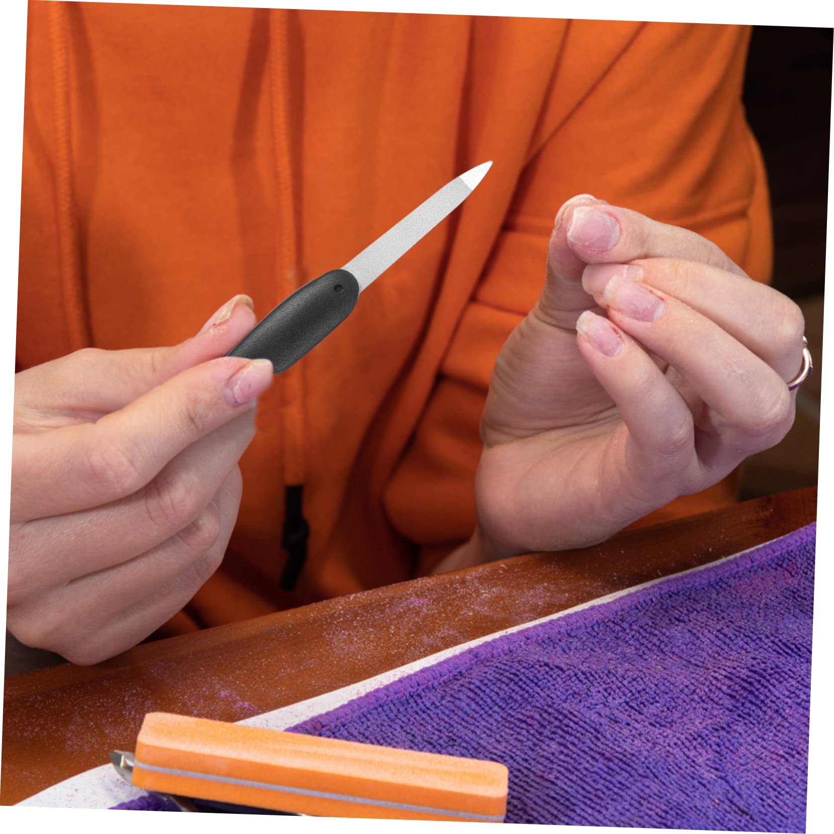 30pezzi Limette Per Unghie Pieghevoli Strisce Di Limatura Metallo Per Manicure Strumenti Di Bellezza Per Ritocchi e Delle Unghie Ricaricabili e Portatili