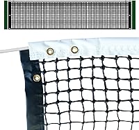 PROGOAL 42FT Professional Tennis Net - 3.5mm Heavy Duty HDPE, UV Resistant, Non-Deforming with Fiberglass Dowels for Indoor/Outdoor Courts