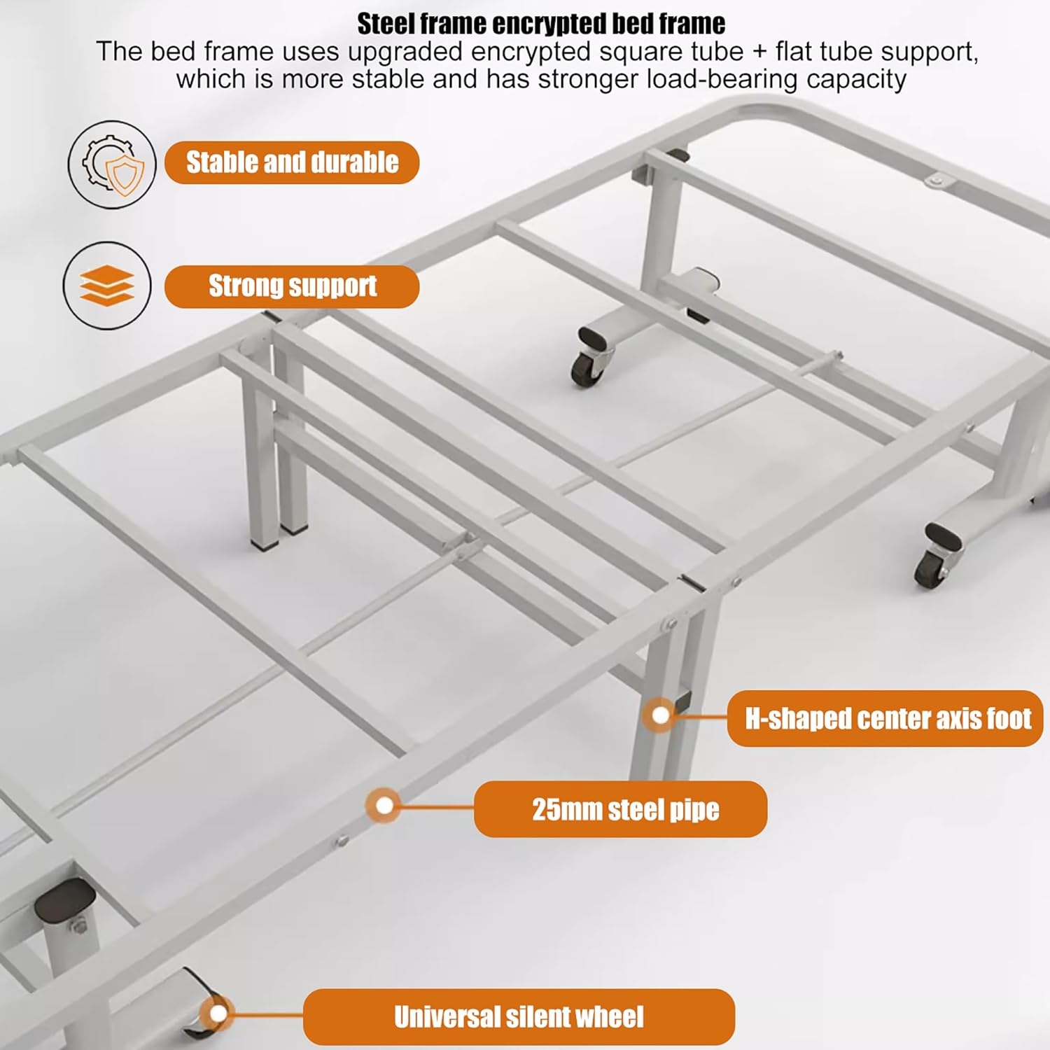 Folding Bed, Portable Camping Cot, Heavy-Duty Portable Cot Bed with Mattress, Folding Cot for Outdoor Camping/Office, Home, Easy Storage, Nap No Assembly Required(70cm)