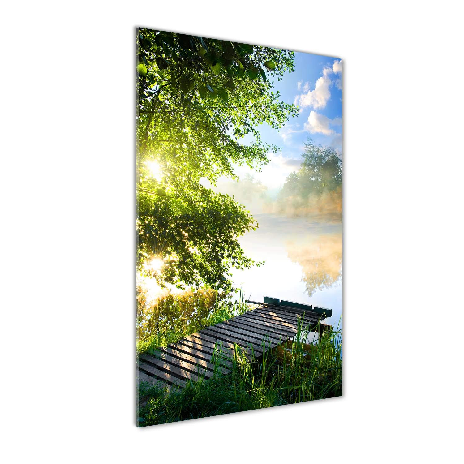 Impression sur verre acrylique Tulup 70x140 tableau décoratif mural salon paysage vert