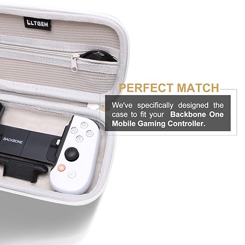 Miniatura 9 de LTGEM case for Backbone One Mobile Gaming Controller, Handheld Gaming Console Portable Travel Holder, Extra Mesh Pocket for Cables Power Bank