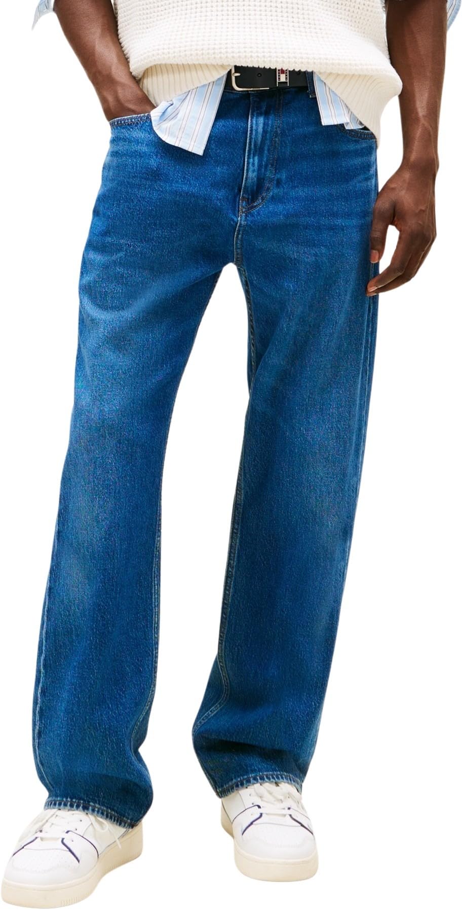 Tommy Jeans Mens Otis Regular Bi0152 Co Dm0dm21021 Straight, Denim (Denim Dark), 36W / 32L UK