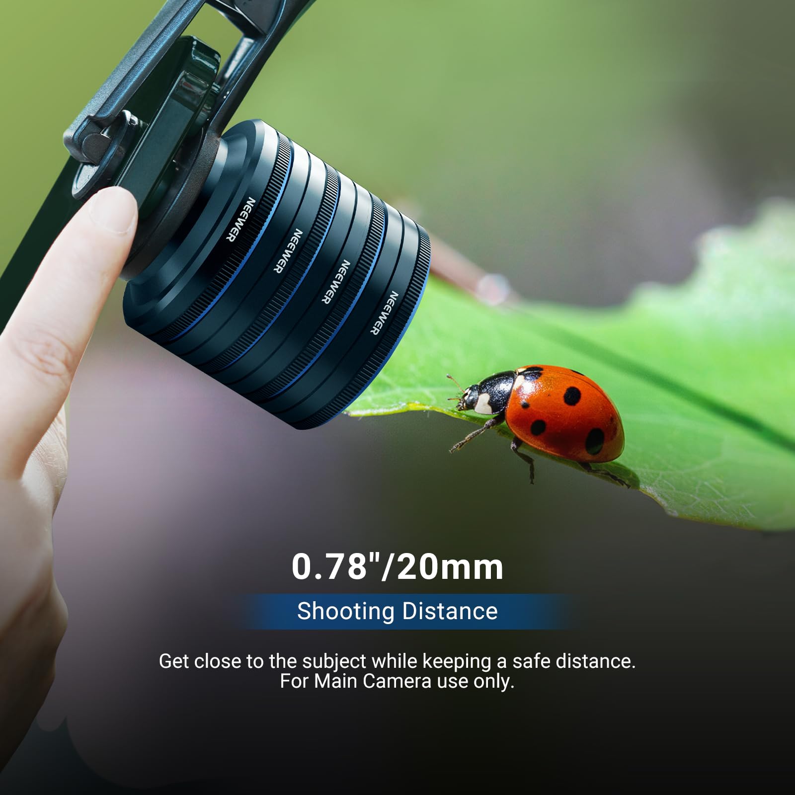 NEEWER Zestaw soczewek makro do telefonu, 4 szt., zestaw mocowań magnetycznych zbliżeń z zaciskiem gwintowanym 17 mm, akcesoria fotograficzne kompatybilne z iPhone Android Samsung, LS-87