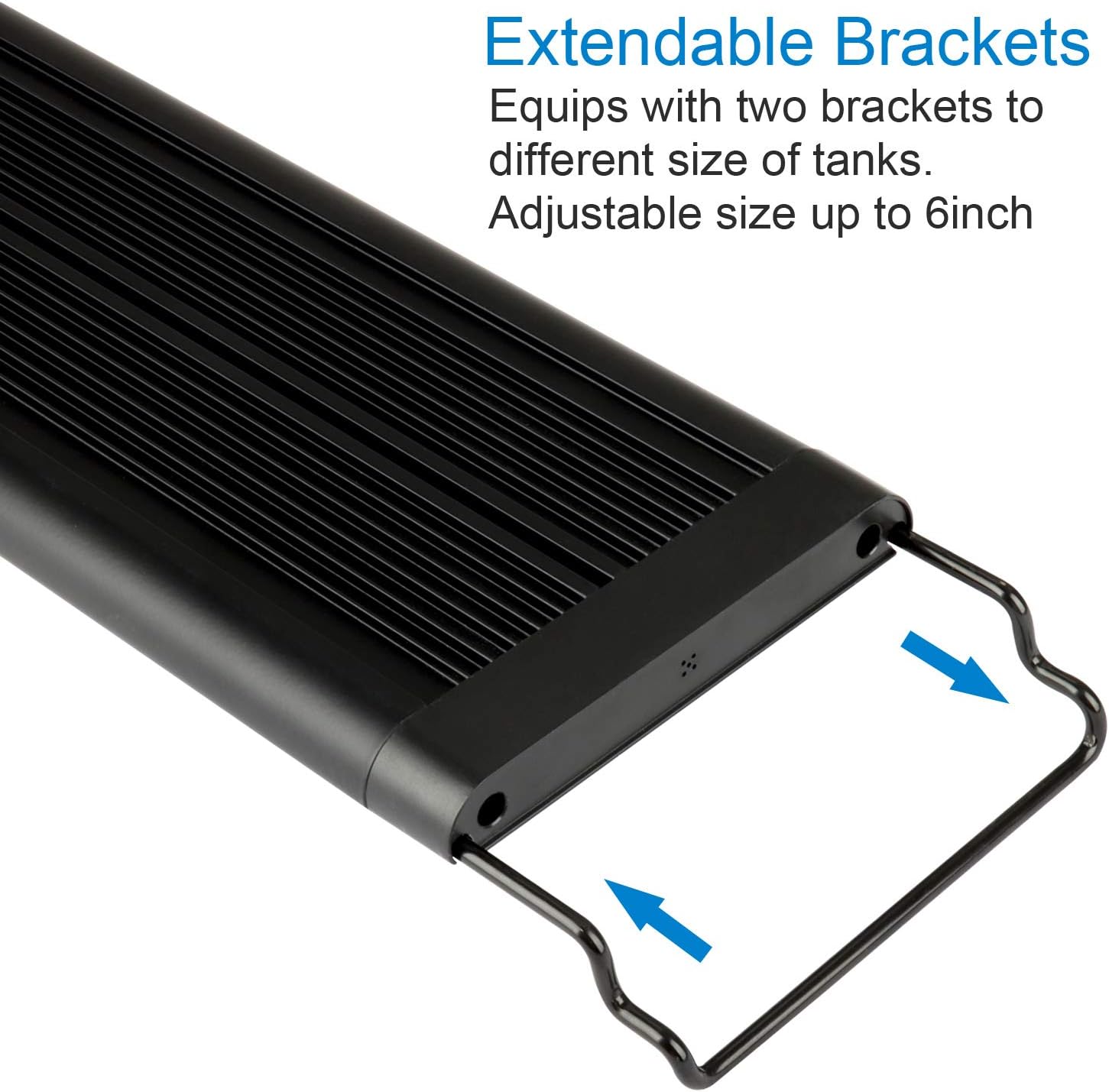 WATER REBIRTH LED Aquarium Light, Full Spectrum Fish Tank Led Light with Aluminum Alloy Shell Extendable Brackets (30-36 in)