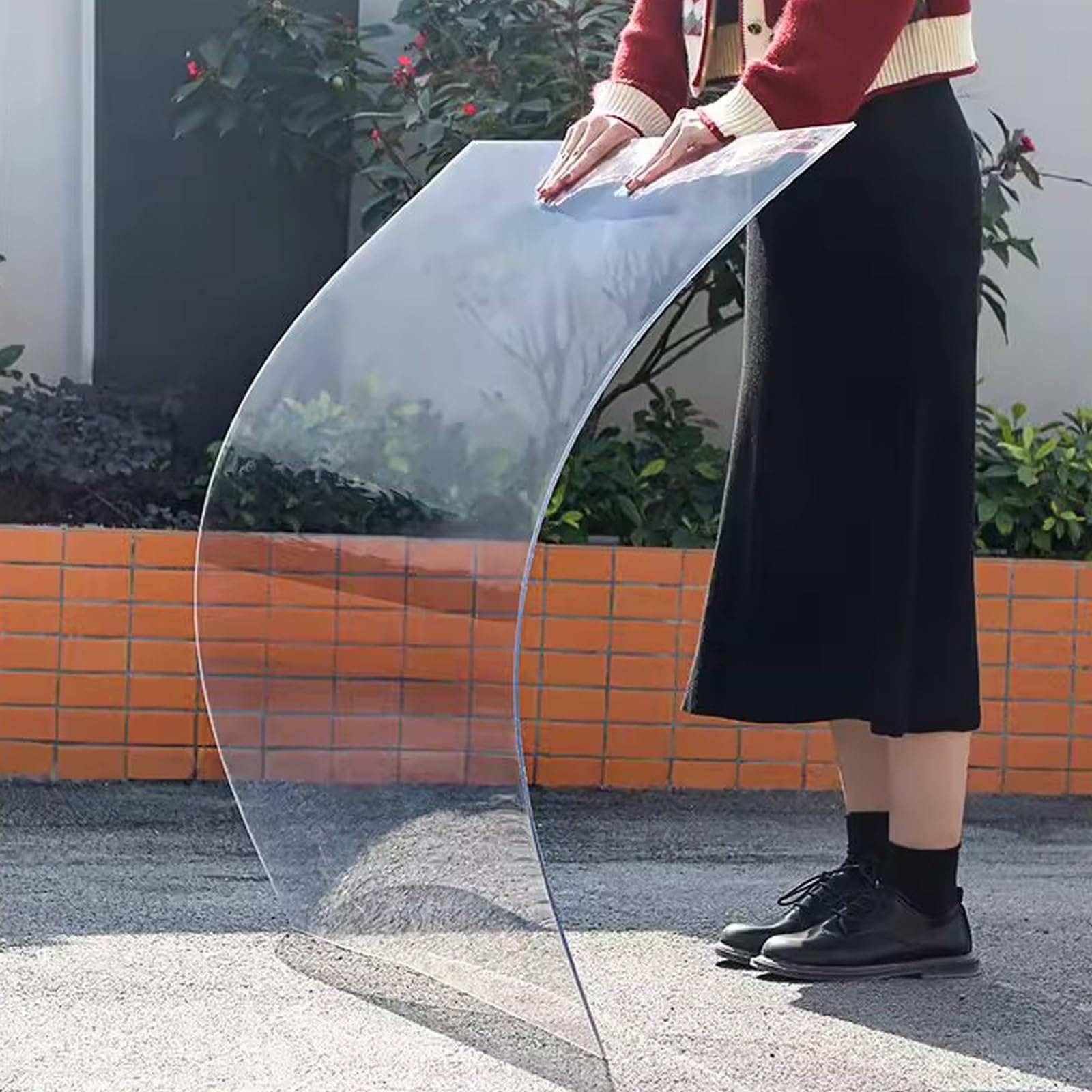 Foglio di plastica trasparente spesso 2 mm, facile da tagliare, per uso residenziale, serre, 80 x 200 cm, pannello versatile per progetti fai da te e artigianato