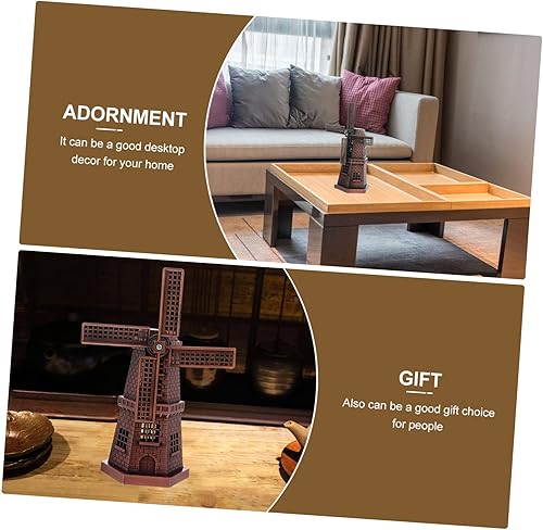 Miniatura 2 de Abaodam 2 juegos de molino de viento adornos decorativos molino de viento adorno molino de viento forma decoración para mesa de decoración para