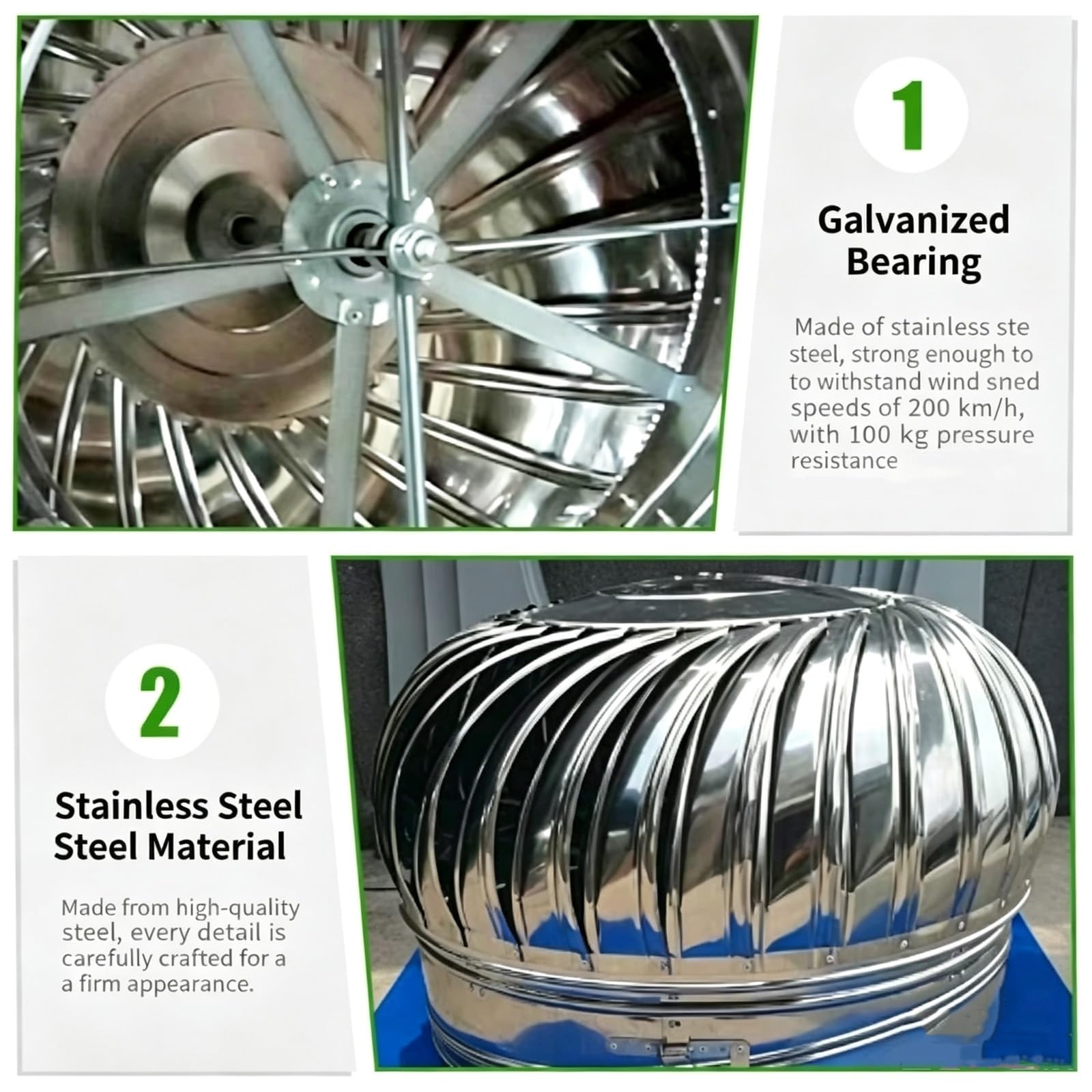 Copertura Del Cappuccio Delle Turbines Eoliche,Presa D'aria For Soffitta,