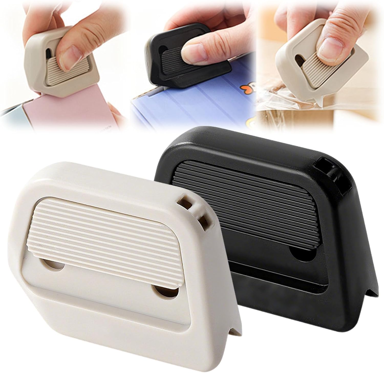Magnetic Retractable Box Cutter, 2025 New Portable Utility, Compact Ceramic Blade Cutter for Office Home, Safe Package Opener for Students (2, White+Black)