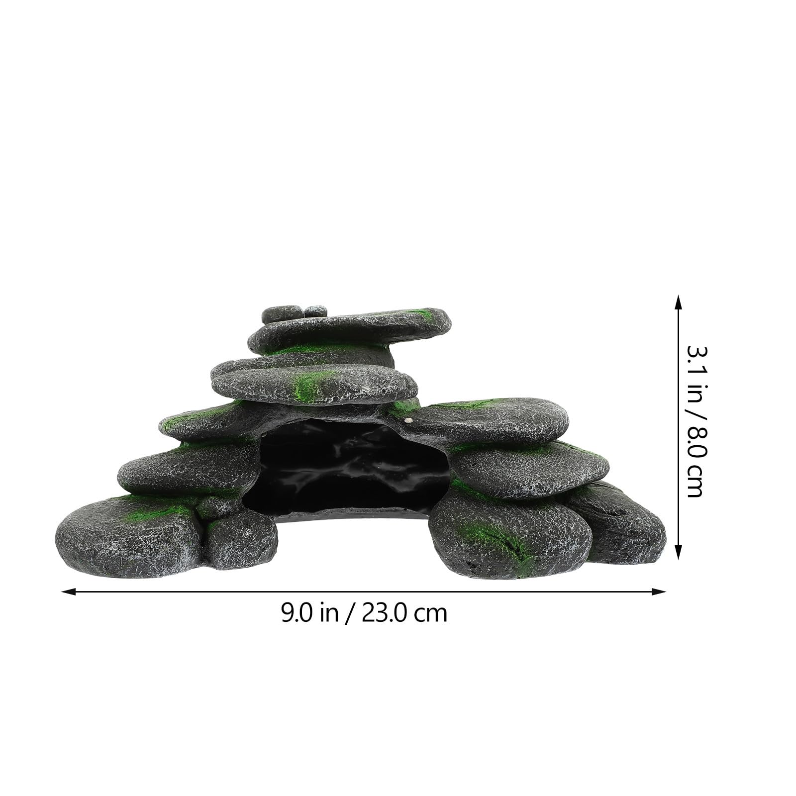 Alipis Cueva para Tortugas de Terrario Textura Dura, Plataforma para Reptiles, Refugio Escondite Oscuro, Decoración Resistente a Manchas para Hábitat de Reptiles