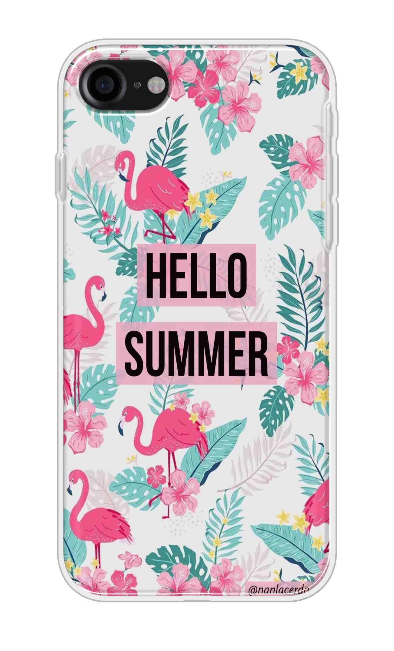 The Little Shop Designer Printed Soft Silicon Back Cover for iPhone 7 (Flamingo Summer)