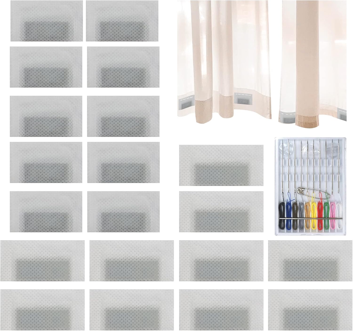 Daily Treasures 20Pcs Curtain Weights Total 270g, 15g&12g Curtain