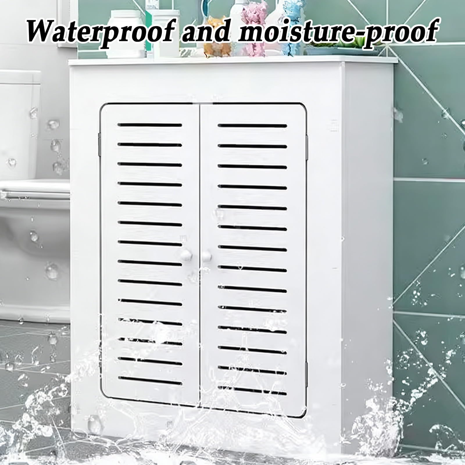 Cubre Radiadores Blancos con 2 Puertas Cubre Radiador Pequeño Cubreradiadores Modernos para el Cuarto de Baño, la Sala de Estar, Armario Decorativo para Calefacción(100x20x80cm)