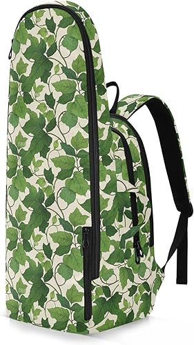 Miniatura 2 de Bolsa de tenis unisex impermeable vintage con estampado de hojas de ratán verde, 3 raquetas de bádminton para tenis, bádminton, raquetas de tenis