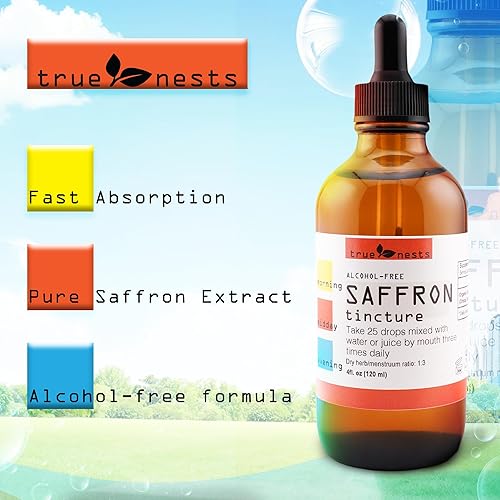 Miniatura 7 de Tintura de azafrán orgánico  Gotas de extracto de azafrán puro  Suplemento líquido de azafrán de primera calidad  Natural, vegano, sin OMG  Extracto