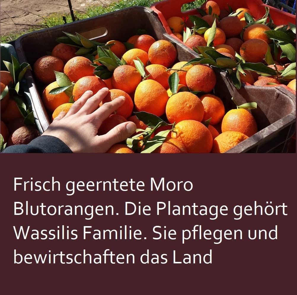 ARISTOS Griechische Blutorangen Moro | Saftig Süß Säuerlich | Frische Ernte aus Griechenland (5 KG)