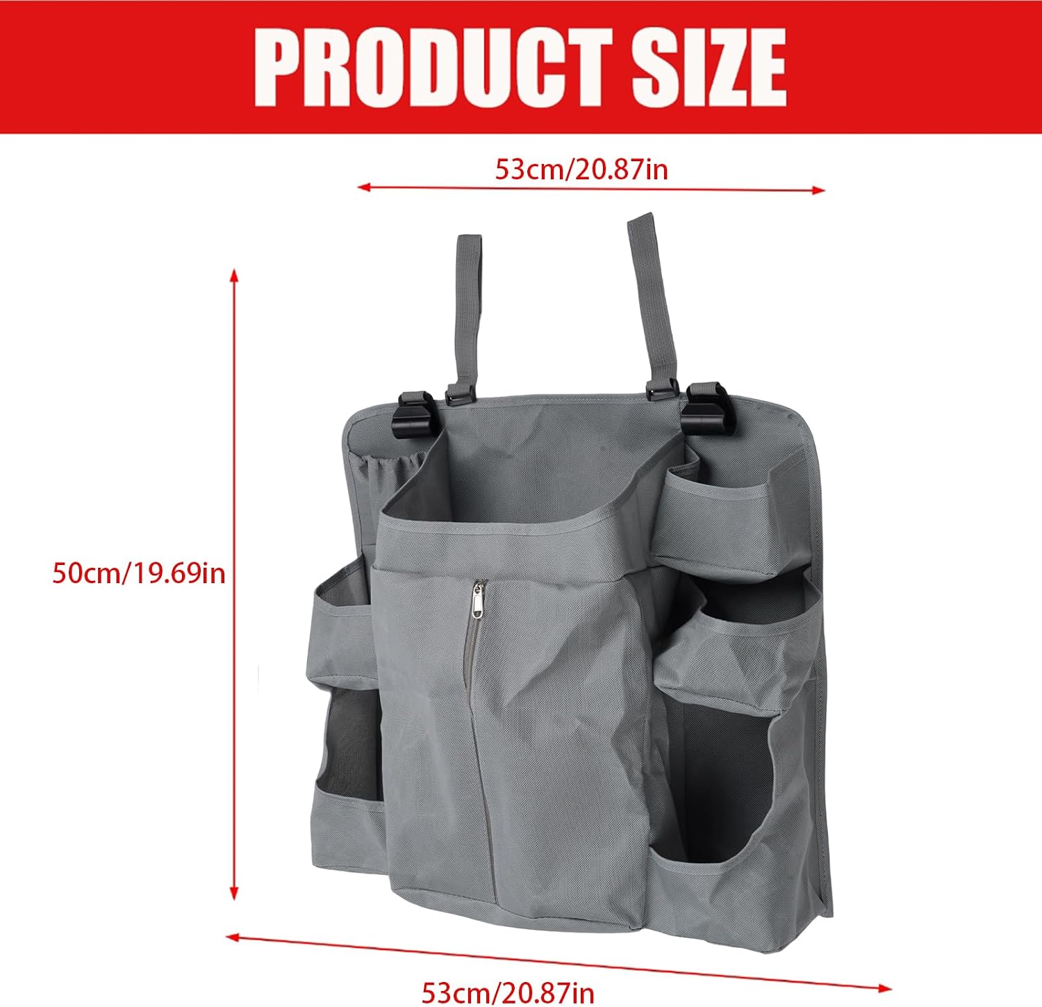 Cloth Diaper Holders with Adjustable Straps Multiple Layer Bed Storage Bag for Toy Diapers Essential Multilayer Nursery Storage Bag Sustainable Bed Large Pocket