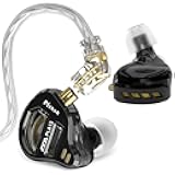 CCA PLA13 Planar Drivers in-Ear Headphones Earbuds, CCA in-Ear Monitor Bassy Earphones, IEM HiFi Wired Ear Buds for Audiphile (Black, Without Mic)