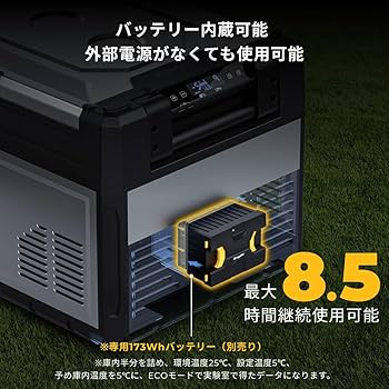 Amazon.co.jp: BougeRV ポータブル冷蔵庫 バッテリー内蔵可能