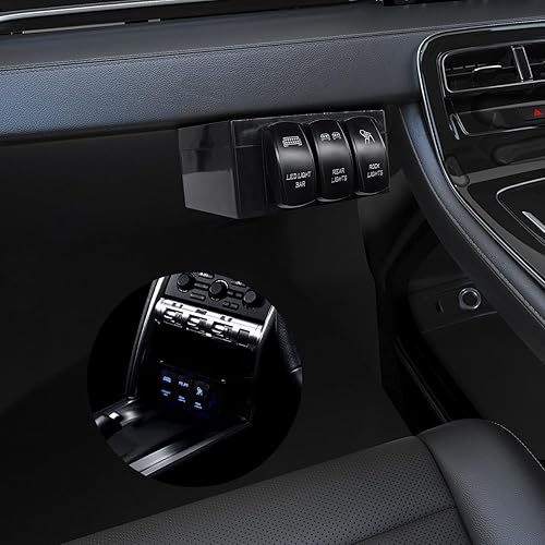 Miniatura 5 de weideer Caja de interruptores Caja de conexiones de 3 cuadrillas, a prueba de polvo, caja de interruptor basculante universal, plástico ABS para