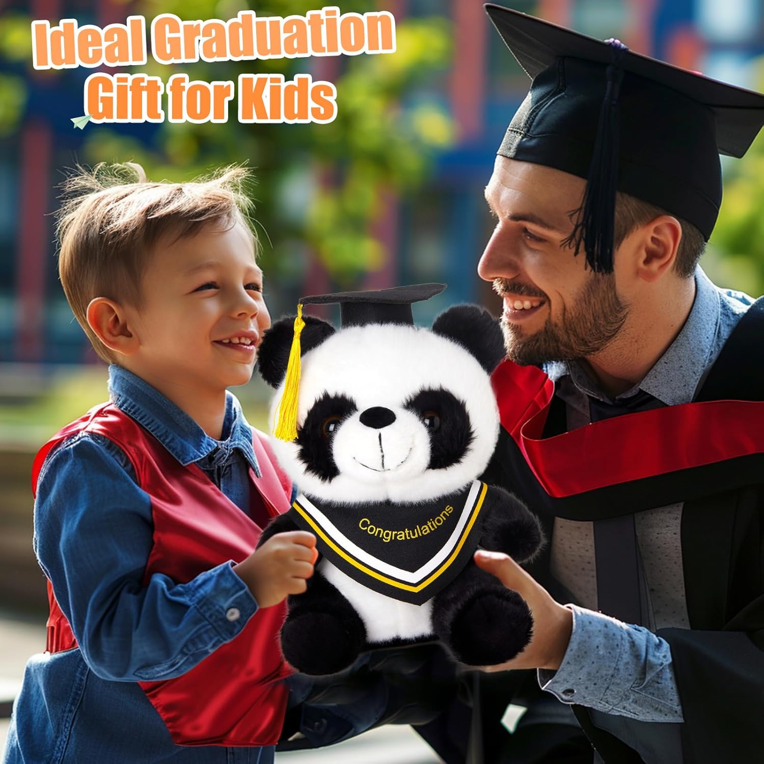WEWILL Graduation Panda Bear 10 Inches – Class of 2026 Stuffed Animal Plush, Preschool Graduation Gifts for Kids, Inspirational Bear Plush Toy for High School or College Grads