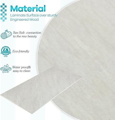 Miniatura 5 de Kaboon Mesa Universal de Sobremesa 45.67"x23.62", Superficie de Mesa Sólida de Melamina de Una Pieza, Escritorio Doble Escritorio en L DIY, Hogar y