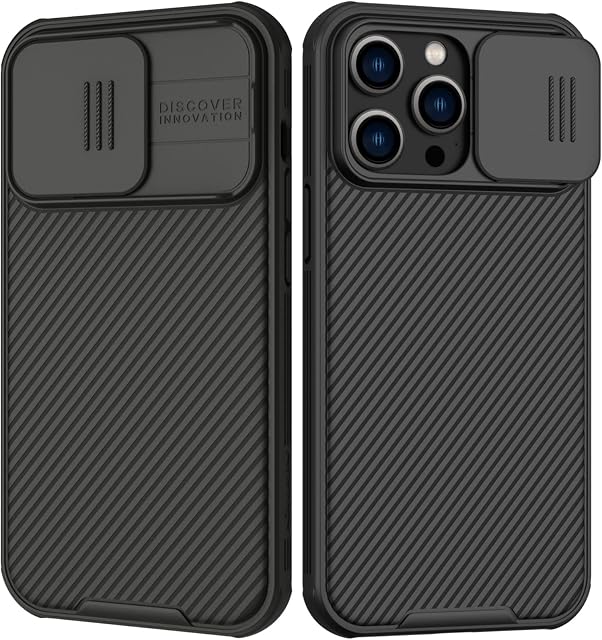 Nillkin for iPhone 14 Pro Max Case [Slide Camera Cover Protection] CamShield Pro Hard Slim Case Shockproof Dustproof Protective Phone Case for iPhone 14 Pro Max 6.7 inch 2022 Black